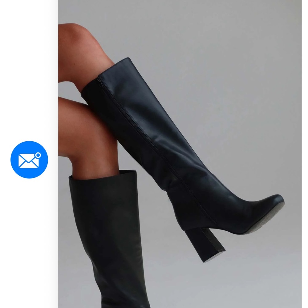 Princess Polly Black Heeled Boots